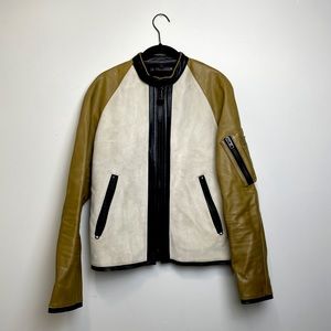 COACH Racy Men’s Leather Zip Racer Jacket